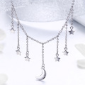 Fashion Silver Jewelry Starry Sky 925 Sterling Silver Necklace